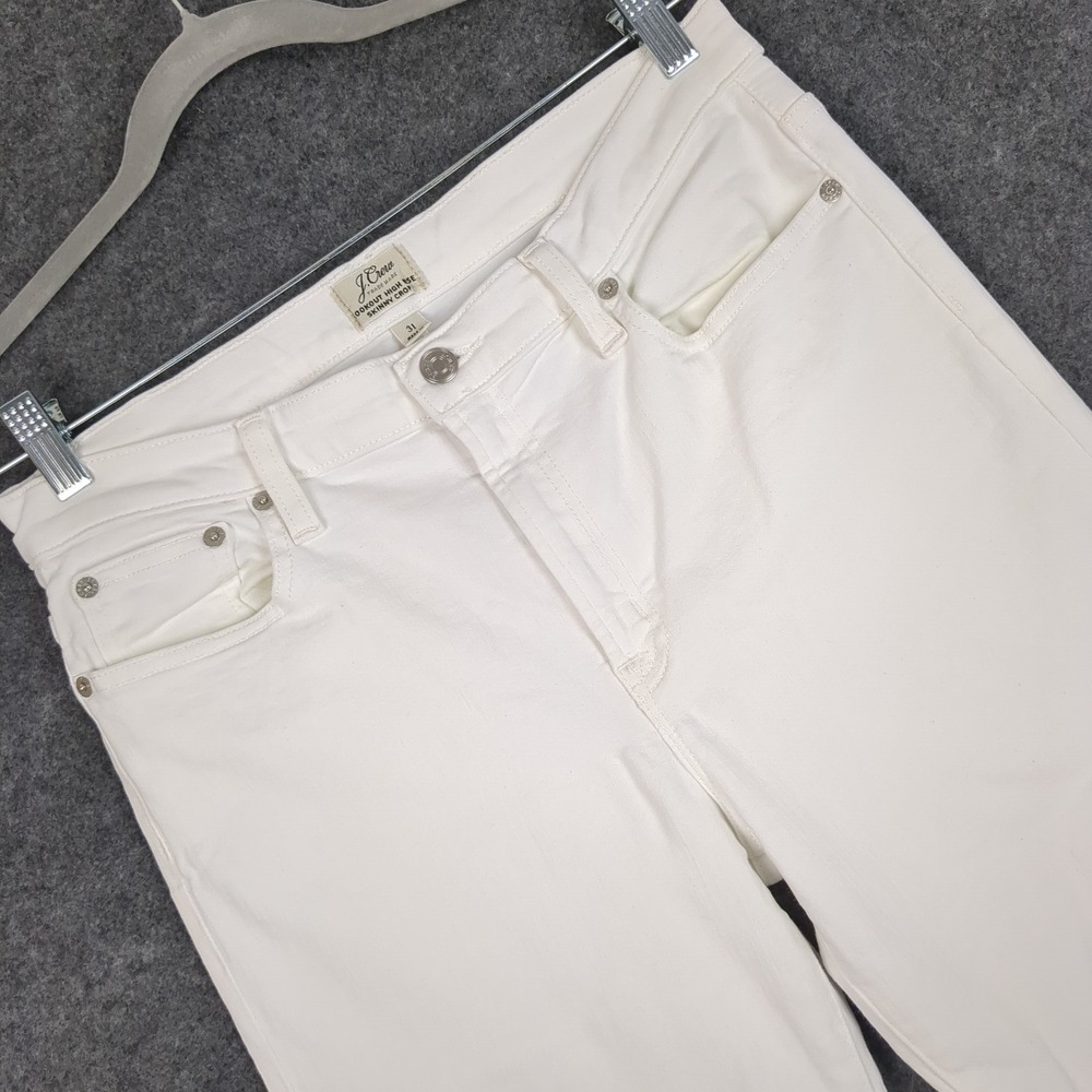J.Crew Lookout High Rise Skinny Crop Jeans White Size 31 Womens Denim‎